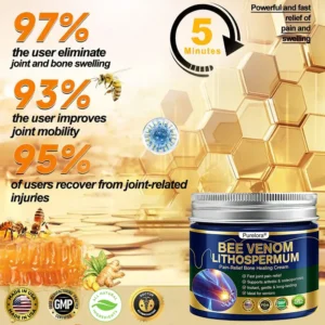 𝗙𝗗𝗔 𝗖𝗲𝗿𝘁𝗶𝗳𝗶𝗲𝗱 · 𝗢𝗳𝗳𝗶𝗰𝗶𝗮𝗹 𝗦𝘁𝗼𝗿𝗲 | Purelora®🔥 BEE VENOM LITHOSPERMUM Pain-Relief Bone Healing Cream 👑👑(Specially for older adults)