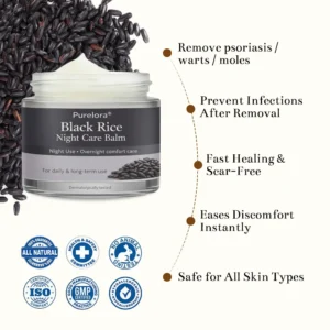 🇺🇸 FDA Certified | Purelora® Black and White Rice Day and Night Dual Repair Cream (Delays aging, repairs skin, removes warts, skin tags, and keratin buildup, providing 24-hour care for your skin)