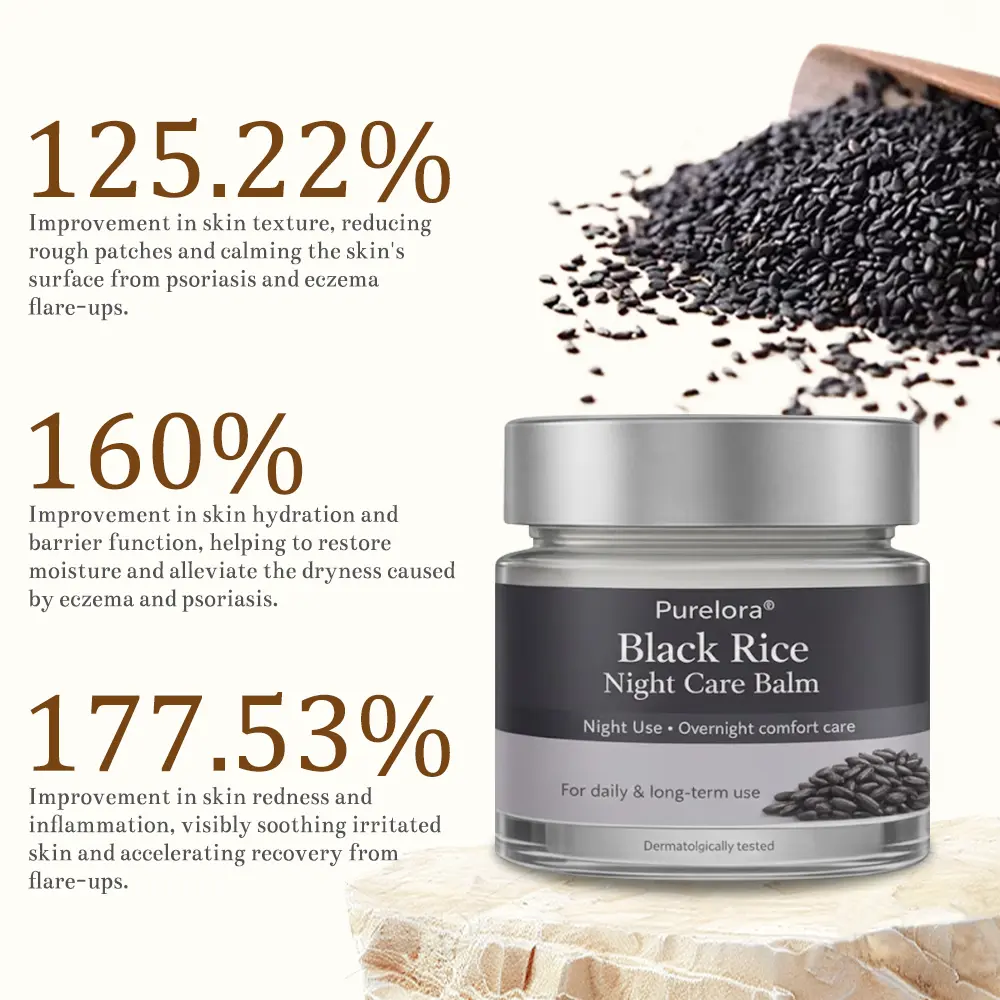 🇺🇸 FDA Certified | Purelora® Black and White Rice Day and Night Dual Repair Cream (Delays aging, repairs skin, removes warts, skin tags, and keratin buildup, providing 24-hour care for your skin)