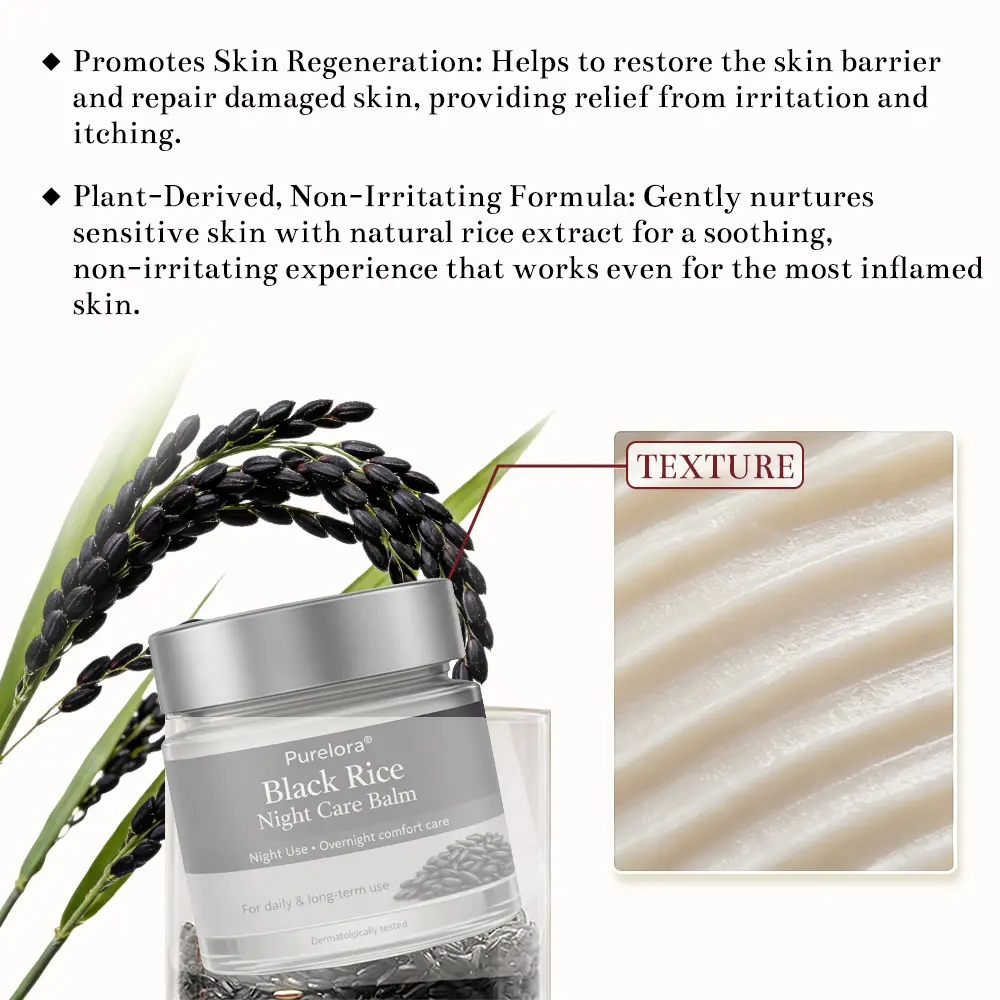 🇺🇸 FDA Certified | Purelora® Black and White Rice Day and Night Dual Repair Cream (Delays aging, repairs skin, removes warts, skin tags, and keratin buildup, providing 24-hour care for your skin)