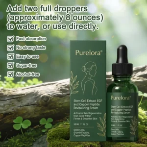💖Change from the inside out | Purelora® Stem Cell–Derived EGF & Copper Peptide Activating Serum  (Deeply activates skin renewal from within for firmer, smoother-looking skin)