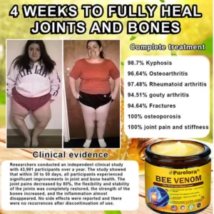 Official U.S Store🇺🇸Purelora® Bee Venom Pain Relief Joint Repair Cream 🐝🐝(Fast Acting Pain Relief, Inflammation Reduction & Bone Support)