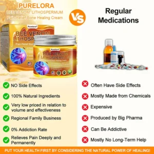 🐝Purelora® Bee Venom & Lithospermum Comfort Cream When Walking, Standing or Sleeping Hurts — Daily Pain Relief & Bone Comfort for Older Adults