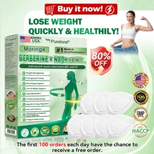 Purelora® Moringa Berberine × NAD⁺ 10-in-1 Nano Microneedle Patch