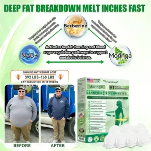 Purelora® Moringa Berberine NAD 10-in-1 Nano Microneedle Patch (Just once daily, visible changes in 7 days) Supports weight management, loose skin, diabetes care, sleep apnea, joint comfort, and more