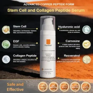 Purelora® Stem Cell Extract EGF and Copper Peptide Revitalizing Essence Cream (deeply activates the skins internal regeneration, making the skin firmer and smoother)