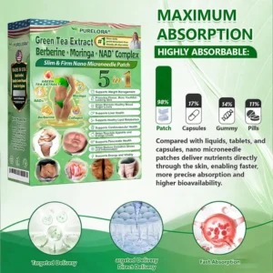 𝑷𝒖𝒓𝒆𝒍𝒐𝒓𝒂® 𝑺𝒍𝒊𝒎 & 𝑭𝒊𝒓𝒎 𝑵𝒂𝒏𝒐 𝑴𝒊𝒄𝒓𝒐𝒏𝒆𝒆𝒅𝒍𝒆 𝑷𝒂𝒕𝒄𝒉🎁 𝒘𝒊𝒕𝒉 𝑮𝑯𝑲-𝑪𝒖 𝑷𝒆𝒑𝒕𝒊𝒅𝒆 · 𝑩𝒆𝒓𝒃𝒆𝒓𝒊𝒏𝒆 · 𝑴𝒐𝒓𝒊𝒏𝒈𝒂 · 𝑵𝑨𝑫⁺ 𝑪𝒐𝒎𝒑𝒍𝒆𝒙 𝐅𝐨𝐫 𝐨𝐛𝐞𝐬𝐢𝐭𝐲, 𝗟𝗼𝗼𝘀𝗲 𝘀𝗸𝗶𝗻,𝐝𝐢𝐚𝐛𝐞𝐭𝐞𝐬, 𝐬𝐥𝐞𝐞𝐩 𝐚𝐩𝐧𝐞𝐚, 𝐣𝐨𝐢𝐧𝐭 𝐢𝐬𝐬𝐮𝐞𝐬, 𝐚𝐧𝐝 𝐦𝐨𝐫𝐞