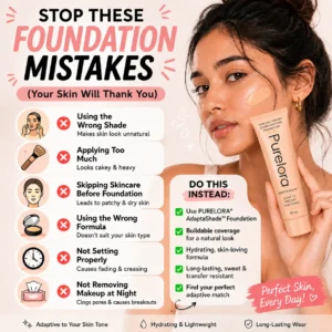 【Official Store】💖PURELORA® AdaptaShade Foundation——Skincare-Infused Color-Adapting Foundation