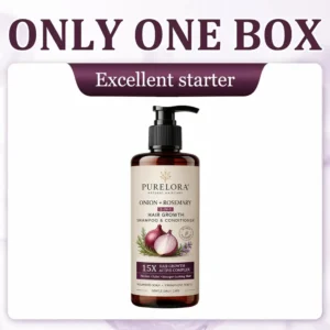 🌿👨‍⚕️ Official US Store 🇺🇸 | 🔥 PURELORA® Onion & Rosemary 2-in-1 Shampoo & Conditioner with 15X Active Complex for Hair Growth: For hair that looks thicker, fuller, and stronger