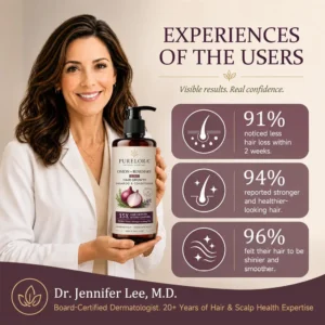 🌿👨‍⚕️ Official US Store 🇺🇸 | 🔥 PURELORA® Onion & Rosemary 2-in-1 Shampoo & Conditioner with 15X Active Complex for Hair Growth: For hair that looks thicker, fuller, and stronger