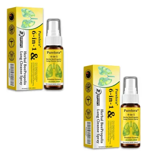 𝐏𝐔𝐑𝐄𝐋𝐎𝐑𝐀® 6-in-1 Herbal BeePropolis Lung Cleanse Spray