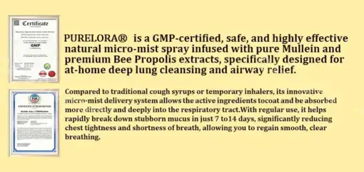 𝐏𝐔𝐑𝐄𝐋𝐎𝐑𝐀® 6-in-1 Herbal BeePropolis Lung Cleanse Spray