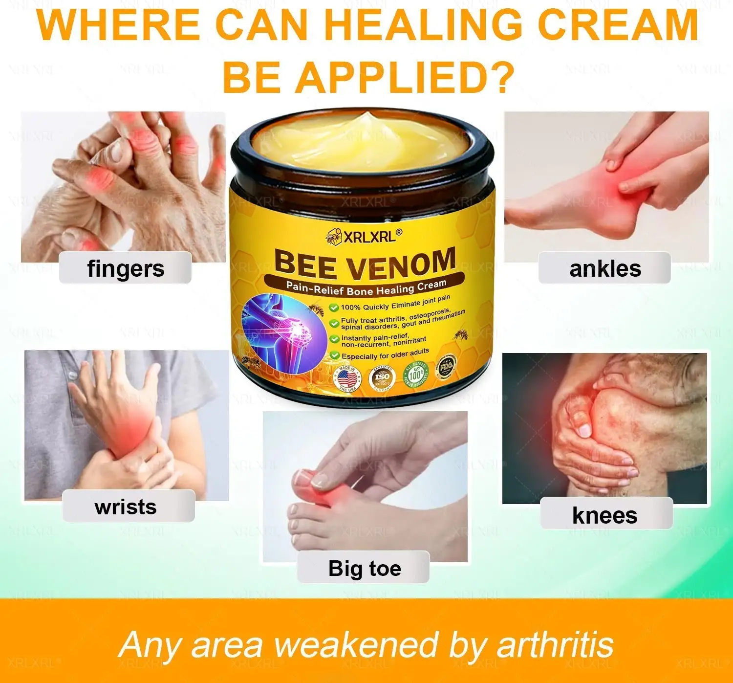 Purelora®💞💞 Bee Venom Pain-Relief Bone Healing Cream (Specially for older adults)
